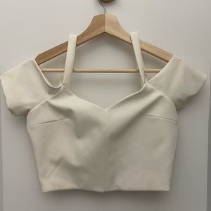 Topshop Cream Crop Top US2